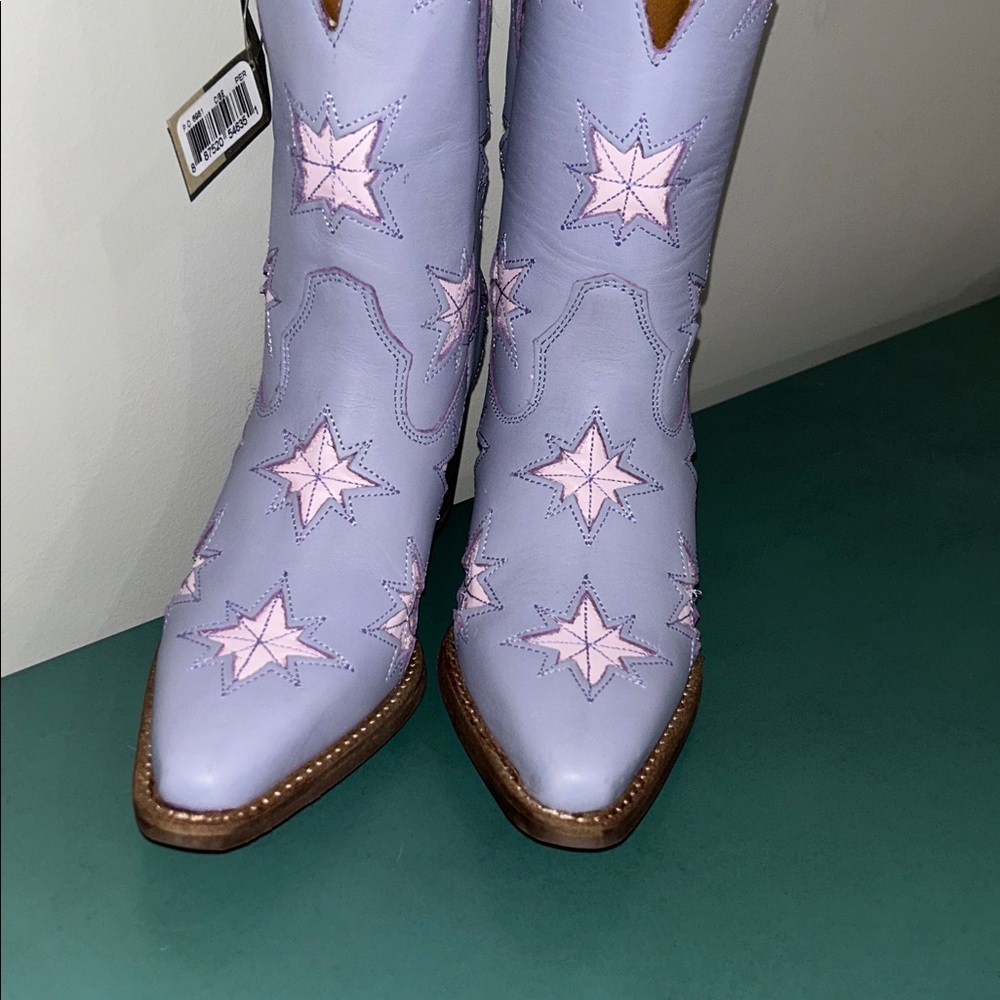 NEW DINGO WOMEN'S STARBURST WESTERN BOOTIES BOOTS - ROUND TOE SIZE 6.5 Z535 - Picture 5 of 7